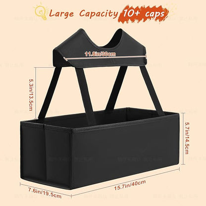 Hat Storage for Baseball Caps，Hat Storage Boxes for Hanging Hold 10 Caps,Hat Storage Organizer Box for Space Saving