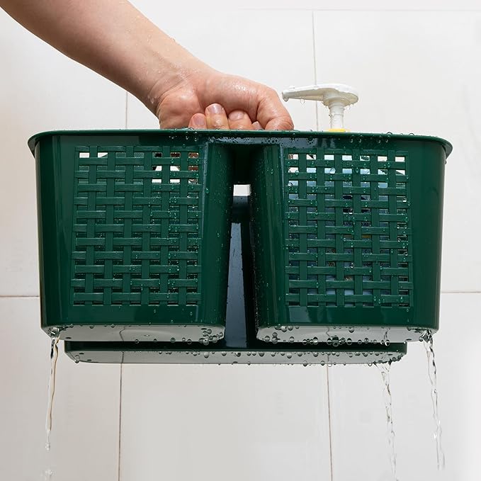 Tiawudi Portable Shower Caddy, Caddy Organizer with Handle, Plastic Shower Basket Hold Soap, Shampoo, Hair Supplies and Beauty Products, Cleaning Supplies Organizer for Home, Dorm, Shelf and Cabinet