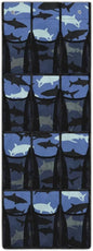 12-Pocket Behind The Door Storage Organizer, Oxford Material Waterproof Foldable and Designed for Bathroom Pantry or Bedroom Use, Blue Black Shark