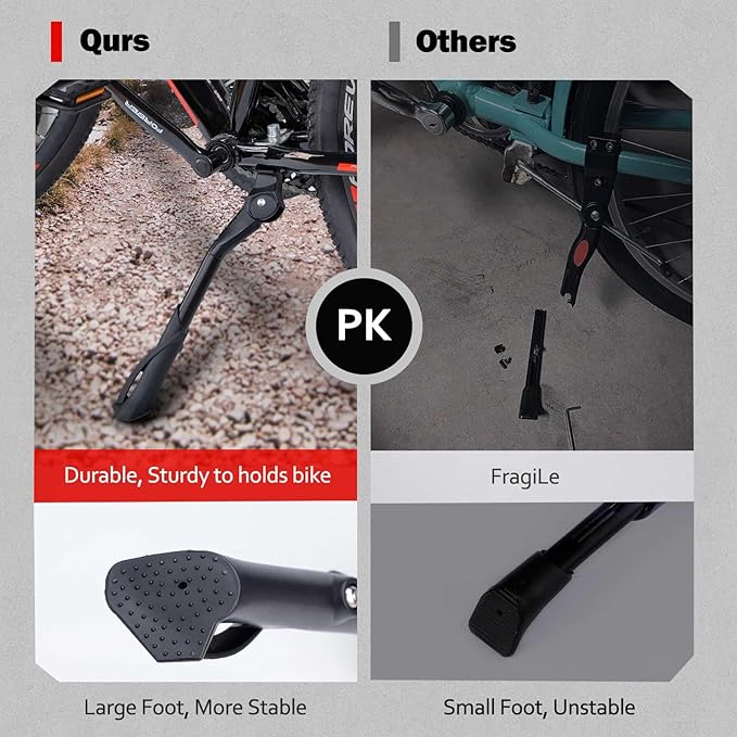Cyfie Bike Kickstand, Center Mount Bicycle Kick Stand for Adult Bike 22 24 26 inch Wheel, Universal Adjustable Kickstands for 22" - 26" Adult Mountain Road Bike