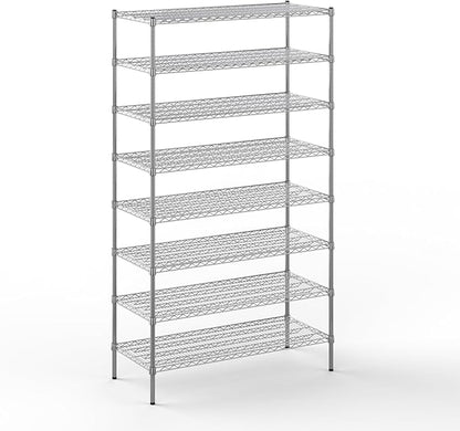 21" Deep x 48" Wide x 86" Height Wire Shelving Kit | 8-Tier | NSF Commercial Storage Rack Unit