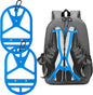 2 Pack Shoe Holster for Backpack with Clip Hanger, Shoe Holder for Sneakers, Cleats, for Travel, Outdoors, Sports (Large, Blue)