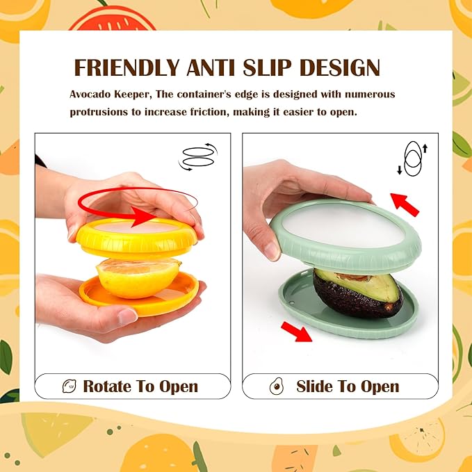 T-Raputa Avocado Saver and Onion Storage - Reusable refrigerator fruit storage containers - is the storage Apples, Tomatoes, Tomato,Garlic for Ideal