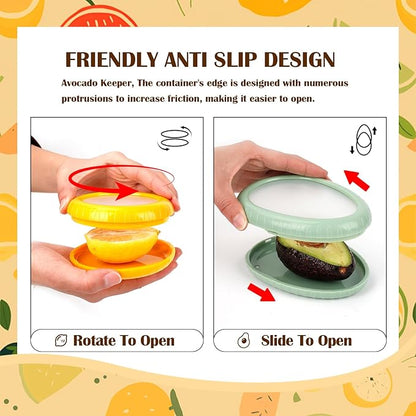 T-Raputa Avocado Saver and Onion Storage - Reusable refrigerator fruit storage containers - is the storage Apples, Tomatoes, Tomato,Garlic for Ideal