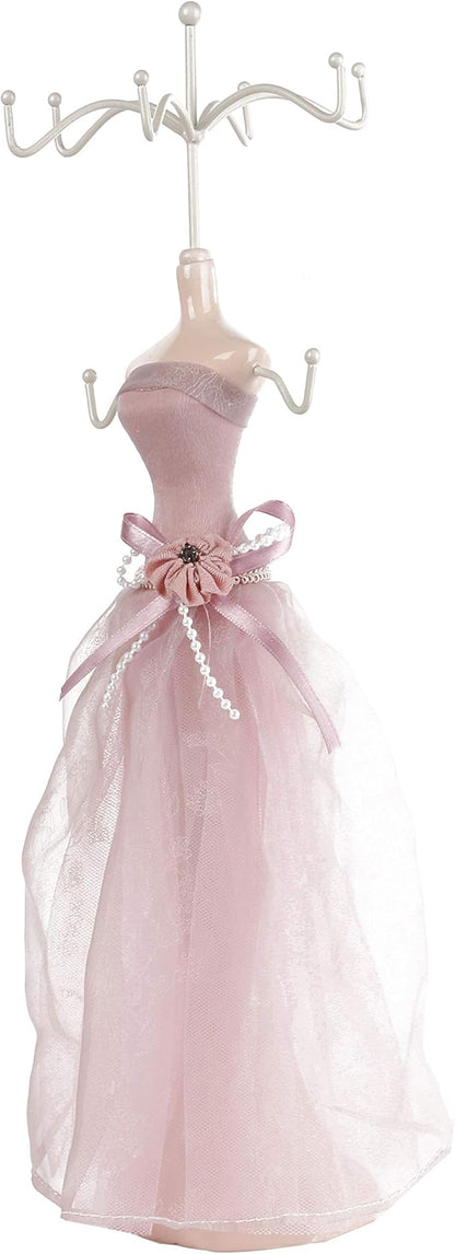 Jewelry Display Stand Tower, Hanging Mannequin Necklace Holder Lady Model Jewelry Organizer Earring Bracelet Ring Organizer
