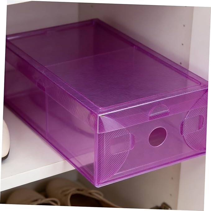MAGICLULU 7pcs Shoe Storage Organizer Box Household Shoes Storage Box Cardboard Lids Case Sturdy and Stackable Bins for Organizing