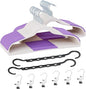 VECELO Non-Slip Clothes Hangers, 50 Pack Heavy Duty Plastic Hangers with 360° Rotating Metal Hook, Space Saving Wardrobe Organizer for Shirts, Coats, Pants, Dresses