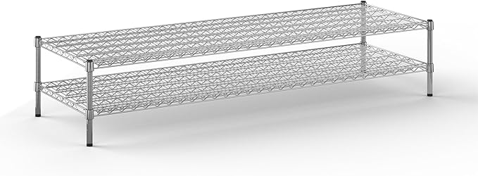 24" Deep x 72" Wide x 14" Height Wire Shelving Kit | 2-Tier | NSF Commercial Storage Rack Unit