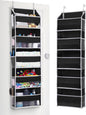 ULG 1 Pack Over The Door Organizer – 5 Shelf Door Organizer Hanging & 10 Side Pockets, Reinforced 44LB Capacity Hanging Organizer, Behind The Door Storage for Bedroom, Nursery, Pantry (Black)