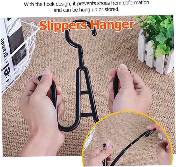 10Pcs Double Hook Plastic Shoe Hangers Versatile Hanging Shoe Organizer for Closet Lightweight and Sturdy Design to Prevent Shoe Deformation for Efficient Shoe