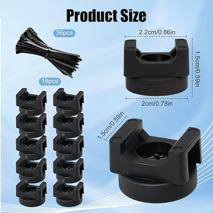 18 Pcs Magnet Zip Tie Mount Base Magnet Wire Holder Hanger Multipurpose Cable Ties Management Base Electrical Supplies for Wire