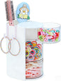 Hair Accessories Organizer With 2 Hooks,Girls Hair Accessory Organizer with Hair Brush Holder,3-Layer Hair Tie Organizer (Cloud Dancer White)