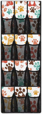 Over the Door Storage Organizer 12 Large Pockets - Heavy Duty Large Capacity for Kitchen, Office, Dorm Rooms,Dog Paws