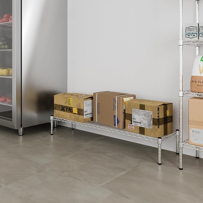 14" Deep x 54" Wide x 8" Height 1-Tier Wire Shelving Kit | NSF Commercial Storage Rack Unit