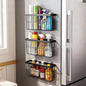 Kitchen Cabinet Door Storage Box, Self Adhesive Wall Mounted,Wardrobe/Bathroom/Refrigerator Small Items Organizer,Oil bottle/Seasoning storage (3 Piece)