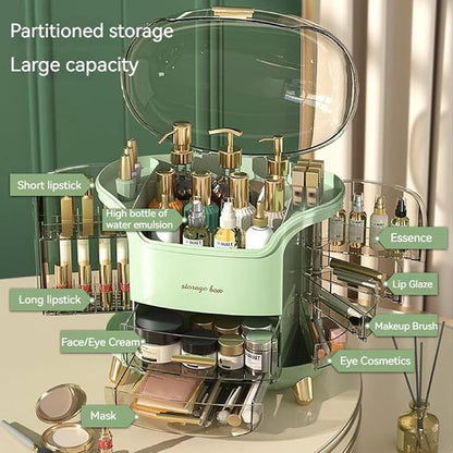 Omeily Upgrade Large Makeup Organizer Countertop Vanity Organizer Cosmetic Organizer Makeup Storage Box Bathroom Counter Organizer Perfume Skincare Organizers Gift Women Clear Design Easy Visibility
