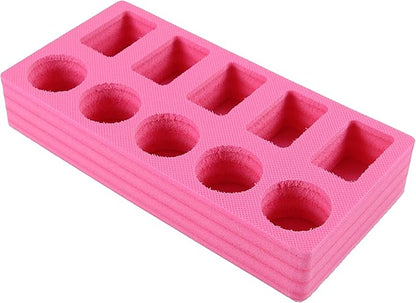 Polar Whale Lotion and Body Spray Stand Organizer Tray Pink Durable Foam Washable Waterproof Insert for Home Bathroom Bedroom Office 12 x 6 x 2 Inches 10 Slots