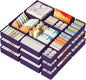 DIMJ Drawer Organizer Clothes Storage - 20 Pack Baby Dresser Organizer for Nursery, Foldable Closet Drawer Bins for Bedroom Organization, Fabric Storage Dividers for Socks, Underwears, Purple