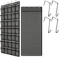 Over the Door Shoe Organizer, 35 Large Breathable Mesh Pockets, Space Saving Hanging Storage, Holds Up to 40 lbs, Hangs on Closets for Shoes, Accessories, Gray