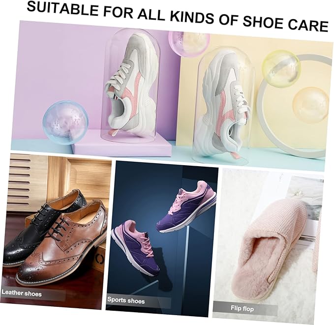 VALICLUD 6PCS Thickened Transparent Stackable Shoe Boxes Small White Plastic Shoe Storage Organizers with Clear Doors for Closet Entryway and Cabinet Use
