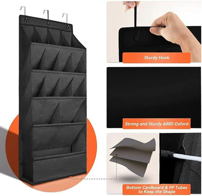 Yosoo Health Gear Pockets Over The Door Shoe Hanging for Closet, Premium Clear Rack Space Saving Storage Holder, Closet Hanger, Hangs on Closets Shoes, Accessories Door, Shoes Organizers Holder