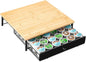 ROWISE Bamboo Coffee Pod Drawer Holder for K Cups, Coffee Capsule Organizer for Home Office, Kitchen, 36 Pods Capacity
