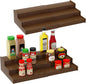 Lenwi Spice Rack Organizer for Cabinet 2 Pack, 3 Tier Expandable Bamboo Spice Storage for Kitchen Cupboard Pantry, Brown