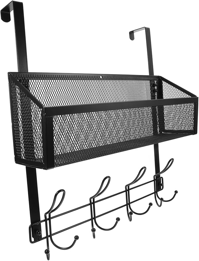 Over Door Organizer Multi Layer Storage Rack for Bathroom Kitchen Bedroom No Drill Installation Stylish Design for Maximized Space for Towels Hats More