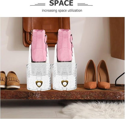 ULTECHNOVO Adjustable Slots Rack Space Saving Organizer for High Heels Sports Shoes Slippers Sturdy Shoe Holder for Entryway Closet Bathroom Living