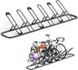 Mr IRONSTONE Floor Bike Rack for Garage, Indoor Outdoor Bicycle Storage Stand, Bike Parking Rack for Mountain, Road & Kids Cycles (Black, 6-Slot)