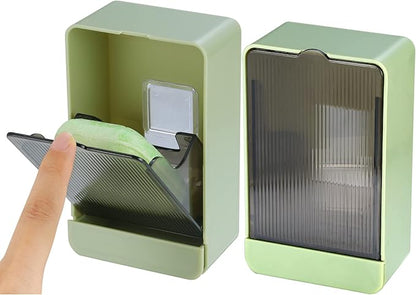 HANCELANT Bathroom Soap Dishes, 2 Pack Bar Soap Holder with Drain Wall Mounted Soap Box for Shower, Bathroom, Kitchen Sink, Keep Soap Bars Dry, Waterproof Dustproof, No Drilling, Adhesive Include