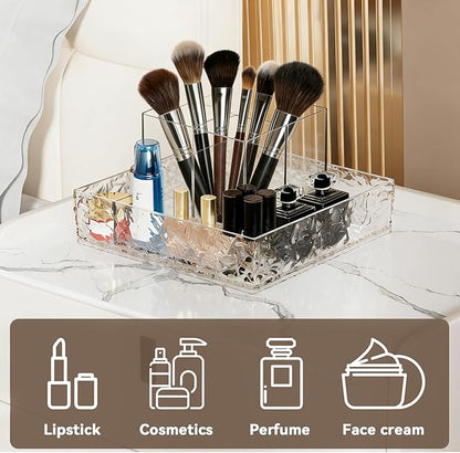 360° Rotating Makeup Organizer, Lazy Susan Countertop & Bathroom Vanity Organizer, Skincare Perfume Lipstick Organizer for Dresser, Cabinet Storage