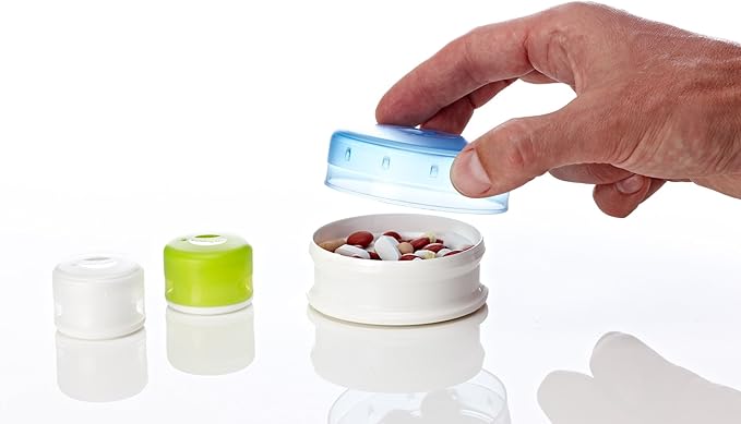 humangear GoTubb – Storage Containers for Snacks, Small Essentials and Travel Gear, Made from Food-Safe Materials, Clear/Green/Blue, Small (3-pack)
