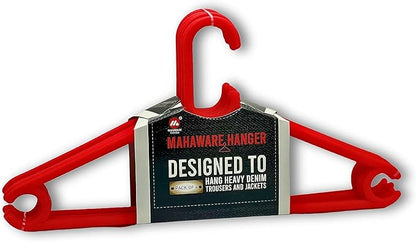 Sturdy Polypropylene Hanger, Pack of 6, Red