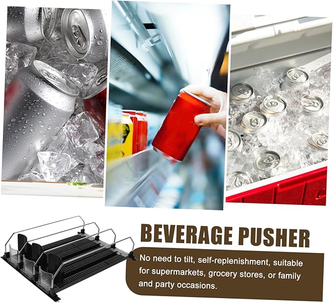 COLLBATH Automatic Drink Dispenser for Fridge Water Bottle Organizer for Cabinet Soda Can Dispenser Drink Tray