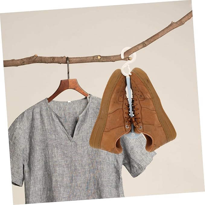 Ciieeo 4pcs Portable Plastic Shoe Drying Rack Hooks Space-Saving Organizer for Home Slippers and Hanging Design for Efficient Footwear Drying