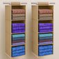 Non Woven Hanging Organizer (Beige, Pack of 2 (4 Shelf))