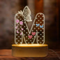 COSHAYSOO Earring Holder Organizer for Girls 8-12 8-10 10-12 13-15 Flat Screw Back Stud Earrings Display Stand, Personalized Cute Easter Birthday Gifts for Daughter Granddaughter Initial Letter M