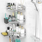AKTECKE Corner Shower Caddy Bathroom Organizer: Adhesive Shower Rack Bathtub Shelves - 3Pack No Drilling Shower Shelf For Inside Shower - Stainless Steel Rustproof Bathroom Stuff