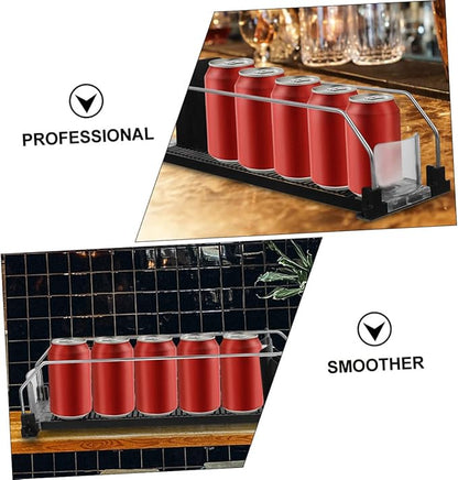 Levemolo 2pcs Fridge Drink Pusher Machine Automatic Beverage Organizer Soda Can Organizer for Refrigerator