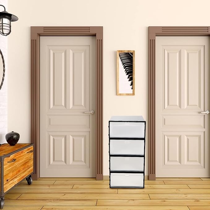 4pcs Thickened Plastic Shoe Storage Cases and Household Organizers for Home and Closet Use
