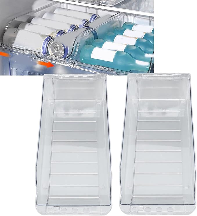 TOPINCN Large Capacity Soda Can Dispenser, Adjustable Canned Food Storage Container for Refrigerator Organization, Plastic Drink Holder Organizer, Versatile for Cabinets, Shelves