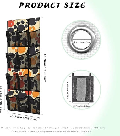 Generic Dog Paws Over Door Storage Organizer Wear-Resistant Over The Door Storage Organizer Laundry Space Saving Hanging Closet Organizer for Small Apartments College Dorm