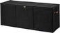 Extra Large Storage Box with Zippered Lid 130L Jumbo Chest Basket Bin Collapsible Lidded Sturdy Organizer with Dividers PU Leather Handles for Clothes Bedding Set Home Closet (Black)