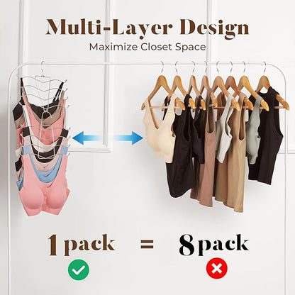 HOUSE DAY Bra Hangers 2 Pack & Legging Organizer 2 Pack w/20 Clips Holds 20 Leggings