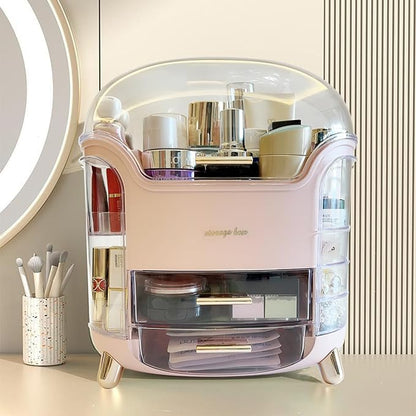 Omeily Upgrade Large Makeup Organizer Countertop Vanity Organizer Cosmetic Organizer Makeup Storage Box Bathroom Counter Organizer Perfume Skincare Organizers Gift Women Clear Design Easy Visibility