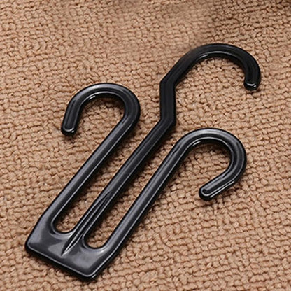 BESPORTBLE 25pcs Black Double-sided Thickened Plastic Shoe Hanger Hooks for Bike Shoes and Slippers, Multipurpose Hanging Drying Rack Organizer for Home and Indoor Storage