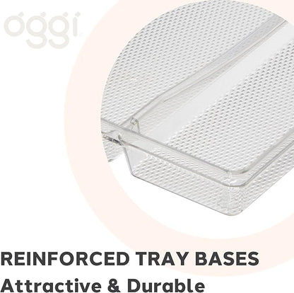 Oggi Silverware Organizer, 5-Compartment, Clear
