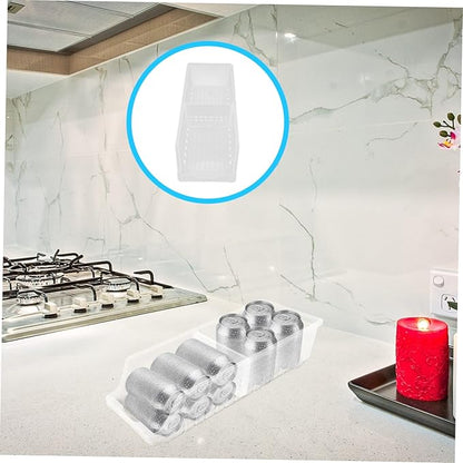 PRETYZOOM Stackable Soda Can Organizer Fridge Drink Rack Storage Bin Automatic Slide down Convenience Design Beverage Dispenser for Home Kitchen
