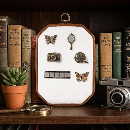 Fumete Pin Display Board Octagon Velvet Enamel Pin Collection Display Octagon Wall Hanging Brooch Earrings Necklace Jewelry Holder Organizer Storage for Home and Holiday, 7.5 x 10 Inch